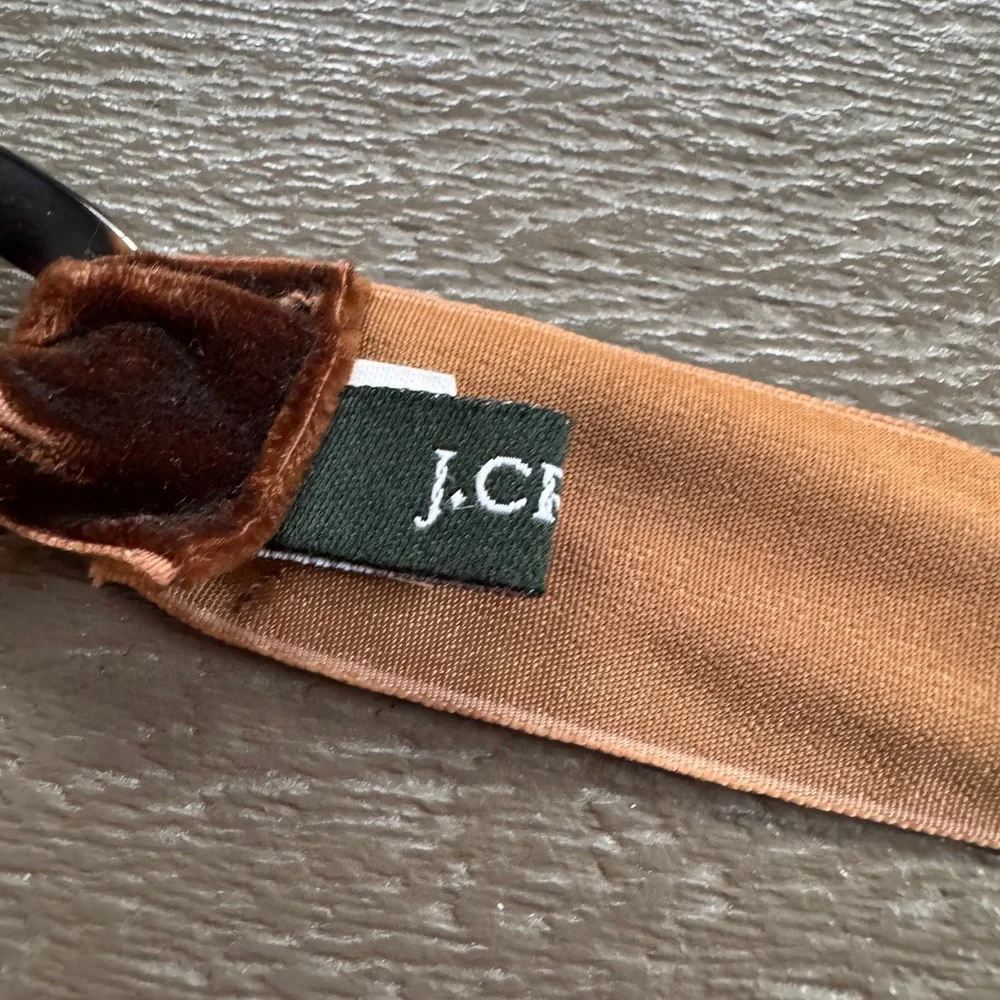 J. Crew Tortoise Shell Link & Velvet Ribbon Belt, one size - Picture 3 of 3